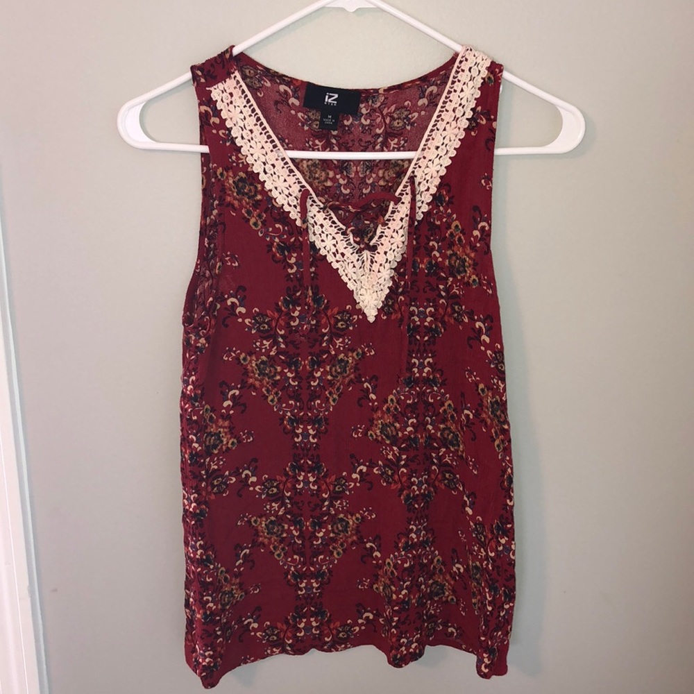 Floral sleeveless blouse
